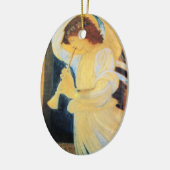 Weihnachtsgel Keramikornament (Links)