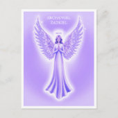 Weihnachtsgel | Lila, gelb und weiß Postkarte (Vorderseite)