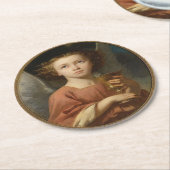 Weihnachtsgel mit Chalice Runder Pappuntersetzer (Angewinkelt)