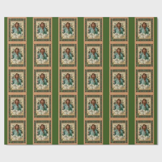 Weihnachtsgel mit Geige Geschenkpapier (Flach)