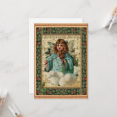 Weihnachtsgel mit Geige Karte (Vorderseite/Rückseite Beispiel)