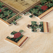 Weihnachtsgel mit Geige Puzzle (Seite)