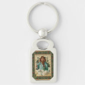 Weihnachtsgel mit Geige Schlüsselanhänger (Vorderseite)