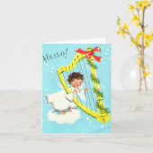 Weihnachtsgel mit Harp Card Karte (Gelbe Blume)