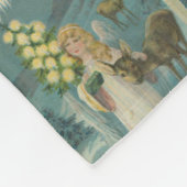 Weihnachtsgel mit Hirsch Fleecedecke (Ecke)