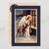 Weihnachtsgel mit Hirscheinladung Einladung (Vorne/Hinten)