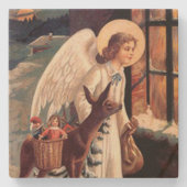 Weihnachtsgel mit Hirschfisch Untersetzer (Vorderseite)