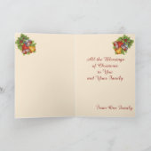 Weihnachtsgel mit Hirschkarte Feiertagskarte (Innenseite)