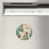 Weihnachtsgel mit Kindern Magnet (In Situ (Geschirrspüler))