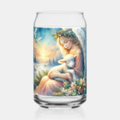 Weihnachtsgel mit Lamm im Winter Frieden Dosenglas (Vorderseite)