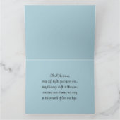 Weihnachtsgel mit Lamm im Winter Frieden Karte (Innenseite)