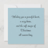 Weihnachtsgel mit Lamm im Winter Frieden Karte (Rückseite)