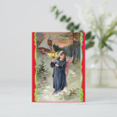 Weihnachtsgel mit Lattern Postkarte (Stehend Vorderseite)