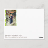 Weihnachtsgel mit Lattern Postkarte (Rückseite)