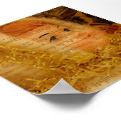 Weihnachtsgel mit Textur Poster (Ecke)