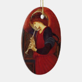 Weihnachtsgel mit Trumpet Keramikornament (Rechts)