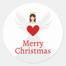 Weihnachtsgel Modernes Rotes Weiß Elegante Flüge Runder Aufkleber