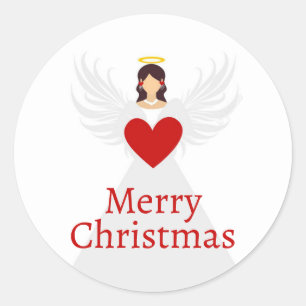 Weihnachtsgel Modernes Rotes Weiß Elegante Flüge Runder Aufkleber