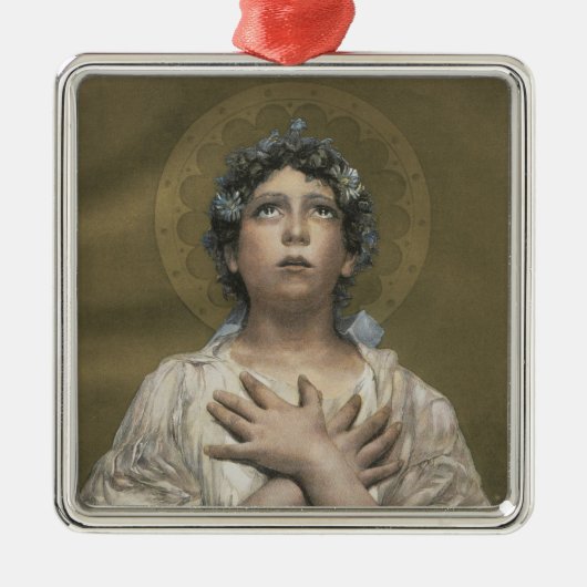 Weihnachtsgel Ornament Aus Metall (Vorne)