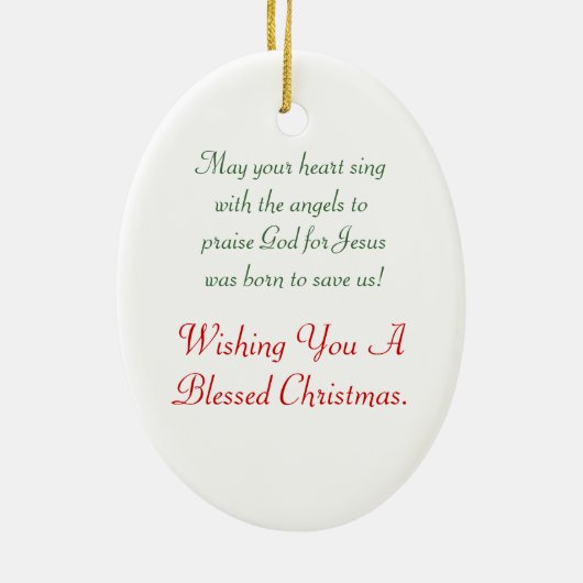 Weihnachtsgel-Ornament Keramikornament (Hinten)