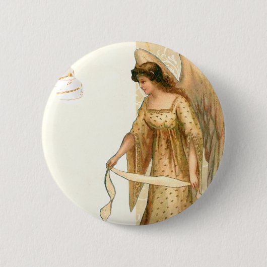 Weihnachtsgel & Ornamente Button (Vorderseite)