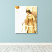 Weihnachtsgel & Ornamente Leinwanddruck (Insitu (Holzboden))