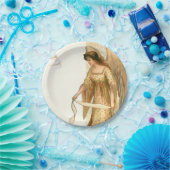 Weihnachtsgel & Ornamente Pappteller (Party)