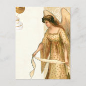 Weihnachtsgel & Ornamente Postkarte (Vorderseite)