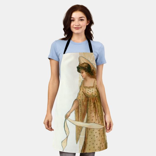 Weihnachtsgel & Ornamente Schürze (Getragen)