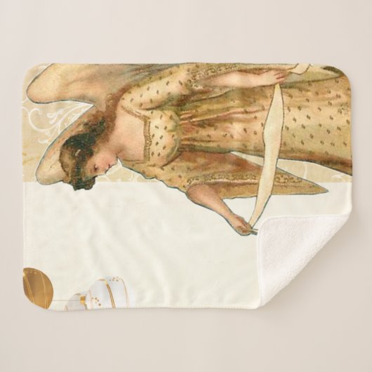 Weihnachtsgel & Ornamente Sherpadecke (Vorderseite (Horizontal))