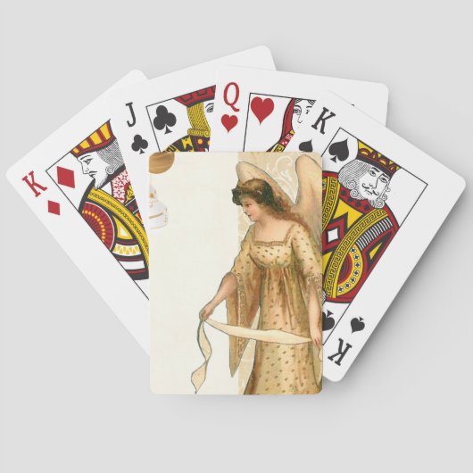 Weihnachtsgel & Ornamente Spielkarten (Rückseite)