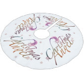 Weihnachtsgel Polyester Weihnachtsbaumdecke (Schrägansicht)