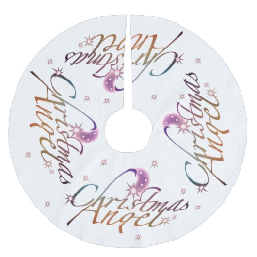 Weihnachtsgel Polyester Weihnachtsbaumdecke (Vorderseite)