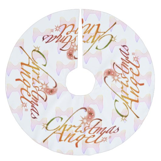 Weihnachtsgel Polyester Weihnachtsbaumdecke (Vorderseite)