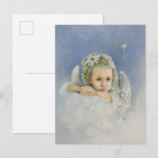 Weihnachtsgel Postkarte (Vorne/Hinten)