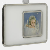 Weihnachtsgel Rahmen-Ornament Silber (Rechts)