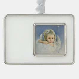 Weihnachtsgel Rahmen-Ornament Silber