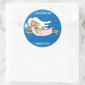 Weihnachtsgel Runder Aufkleber (Tasche)