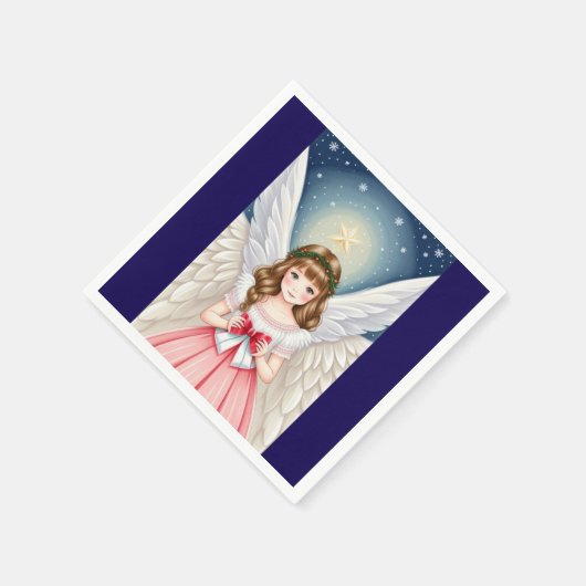 Weihnachtsgel Serviette (Ecke)