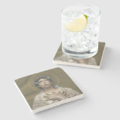 Weihnachtsgel Steinuntersetzer (Seitenansicht)