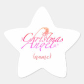 Weihnachtsgel Stern-Aufkleber (Vorderseite)