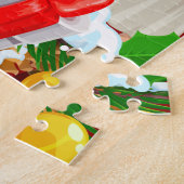 Weihnachtsgel und Geschenke Puzzle (Seite)
