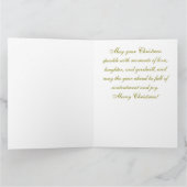 Weihnachtsgel und Kind Karte (Innenseite)