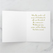 Weihnachtsgel und Lattern Karte (Innenseite)