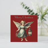 Weihnachtsgel und Lattern Karte (Stehend Vorderseite)