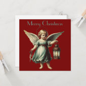 Weihnachtsgel und Lattern Karte (Vorderseite/Rückseite Beispiel)