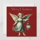 Weihnachtsgel und Lattern Karte (Vorderseite)