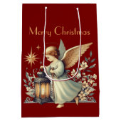 Weihnachtsgel und Lattern Mittlere Geschenktüte (Rückseite)