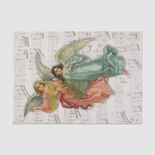 Weihnachtsgel Viktorianische religiöse Vintag Big  Seidenpapier