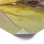 Weihnachtsgel | Vintager Urlaub Poster (Ecke)